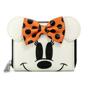 LOUNGEFLY Ženski novcanik Disney Ghost Minnie Glow In The Dark Cosplay Zip Around Wallet beli