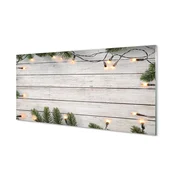 tulup.si Slika na akrilnem steklu Veje svetlega lesa 100x50 cm 4 obešalnika