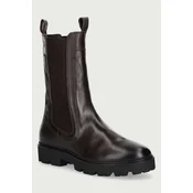 Tommy Hilfiger ženski usnjeni gležnjarji TH STUD LEATHER HIGH CHELSEA