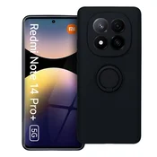 OEM Ovitek za Xiaomi Redmi NOTE 14 PRO PLUS 5G Silicone Ring, črn
