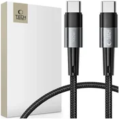 Tech-Protect UltraBoost USB-C/USB-C PD kabel 100W 5A 0.25m - Siva