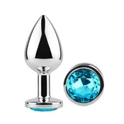 Diamond Butt Plug Medium Blue