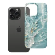 FORCELL Ohišje za iPhone 15 PRO MAX Forcell F-Protect Mirage, združljivo z MagSafe, preizkušeno v skladu z vojaškimi standardi za padce, zelena marmorna barva