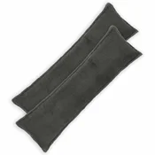Vidaxl Prevleka za blazino 2 kos HOUTEN Temno siva 40 x 145 cm Bouclé