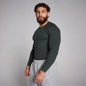 Moška majica z dolgimi rokavi Origin Ribbed Muscle Fit MP – sprano črna - XL