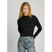 Pepe Jeans za ženske. PL702240 Pulover Nicole črne barve (XS), Črna, Priložnostno, Viskoza