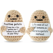 Generic Mini Fun Positive Potato Positive Potato Crochet Cute Wool Fun Knitting Positive Potato Doll Cheer Novoletno darilo Darilo za rojstni dan Prijatelji Party Decoration Spodbuda, (21124875)