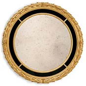 Casa Padrino luxury baroque mirror antique gold/black - Round italian baroque style wall mirror with antique mirror glass - Luxury furniture in baroque style - Luxury Quality - Made in Italy