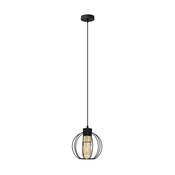 Luster na sajli STARLIGHT 1xE27/15W/230V crna/zlatna