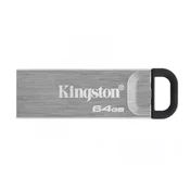 USB disk Kingston 64GB DT Kyson, 3.2 Gen1, 200MB/s, kovinski, brez pokrovčka