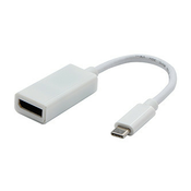 Pretvornik USB/video, DP Alt Mode, USB C moški - DisplayPort ženski, bel, 4K2K@30Hz 65507, RAZPRODAJ