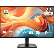 MSI Zaslon PRO MP275 E14L / 68,6 cm (27) / 1920x1080 (FHD) / IPS / 144 Hz / 4 ms (GTG) / 300 nits / 1500:1