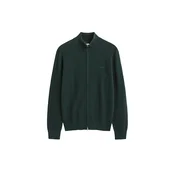 Gant Pletena jopica 8050334 Temno zelena Regular Fit