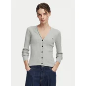 Calvin Klein Jeans Pletena jopica LV047G339G Svetlo siva Slim Fit