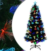 Umjetno božicno drvce s 160 LED svjetlima Zelena 150 cm PVC