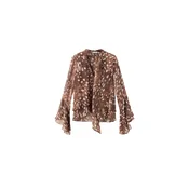 MANGO Bluza LIP bež/rjava