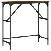 Vidaxl Konzolna mizica dimljen hrast 75x32x75 cm inženirski les