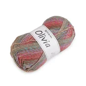 Pletena preja Olivia meliert 100 g - večbarvna