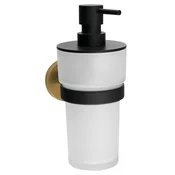 SAPHO LARISSA 250ml Razpršilnik za Milo, Mlečno Steklo, Črna/Zlata Mat Eleganca
