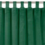 Curtain VILA color bottle green style classic 10cm tab tops velvet 265x300 HOMEDE
