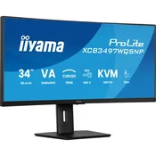 Monitor Iiyama Prolite 34 (GB3467WQSU-B5) 2K UWQHD+ / 120Hz / VA / zakrivljen