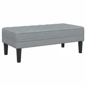 Vidaxl klop z blazino Svetlo siva 113 x 57 x 39 cm blago