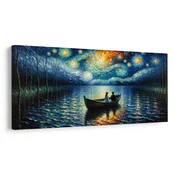Slika večerni mir na gladini - 80x40
