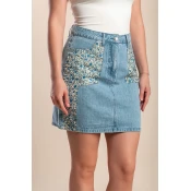 Mini denim krilo, modro