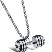 Ogrlica Dumbbell - Srebrna KP34200