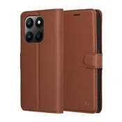 Etui Techsuit Leather Folio za Honor 400 Smart/X7d - rjav