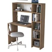 Hanah Home HA104 2025 Radni sto 113.2x141.8x40 cm, Smeđi