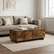 Vidaxl Klubska miza Dimljen hrast 102 x 50,5 x 35 cm konstruiran les
