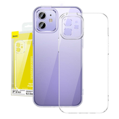 Baseus Crystal Transparent Case and Tempered Glass set za iPhone 12