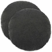 Vidaxl Prevleka za blazino 2 kos HEERLEN Temno siva Premer 50 cm