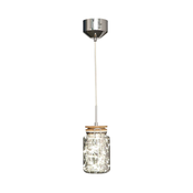 Klausen 142030 - LED luster na sajli SHOCK LED/5W/230V sjajni hrom/drvo