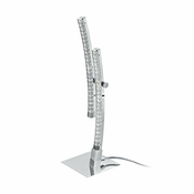 EGLO 96098 | Pertini Eglo stolna svjetiljka 41cm sa prekidačem na kablu 2x LED 1000lm 3000K aluminij, krom, prozirna