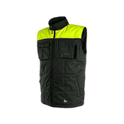 Moški zimski telovnik SEATTLE, flis, črno-rumen, velikost 2,5 mm, w. XL