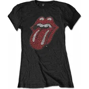 The Rolling Stones Classic Tongue (Embellished) Black S Ženske Majica