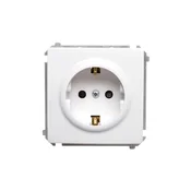 Simon Basic Enojna vtičnica SCHUKO z/brez 16A IP20 z zaporo za tirnico bela BMGSZ1z.01/11