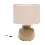 Bež keramična namizna svetilka s tekstilnim senčilom (višina 40 cm) Tay – Kave Home