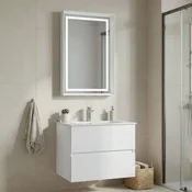 HANAH HOME Kupatilski ormarić sa umivaonikom i ogledalom (2 komada) Nest 71 v2 539
