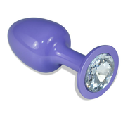LOVETOY Rosebud vijolična kovinska anal s transparonskim draguljem, (21077613)