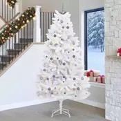 Umjetno božicno drvce Bijelo 128 x 128 x 270 cm PVC i metal