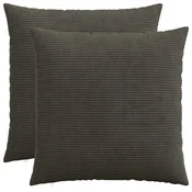 vidaXL Prevleka za blazino 2 pcs HEERLEN Antracit 70 x 70 cm korduroy