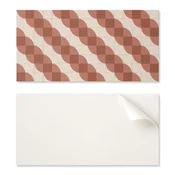 shumee Paket PVC ploščic z vzorcem, samolepilnih za spalnico, geometrijski valovit vzorec 6x60x30 cm
