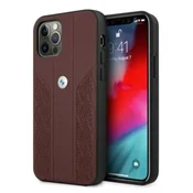 Bmw BMW BMHCP12MRSPPR ovitek za iPhone 12/12 Pro6,1 rdeč/rdeč trdi usnjen ukrivljen perforiran ovitek