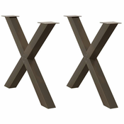 vidaXL vidaXL Noge jedilne mize v obliki črke X 2 kosa 90x(72-73) cm jeklo, (21828670)