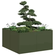 Sadilica maslinastozelena 80x80x40 cm hladno valjani celik