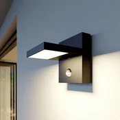 Lucande LED-stenna svetilka za zunanjo uporabo Silvan, antracitna, s senzorjem, - Sodobni - grafitno siva (RAL 840-M) - Aluminij
