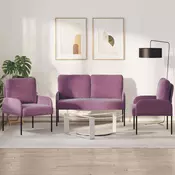 Setovi sofa 3 pcs Ljubičasta 115 x 56 x 80 cm Šperploča